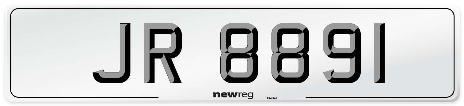 JR 8891 Number Plate from New Reg